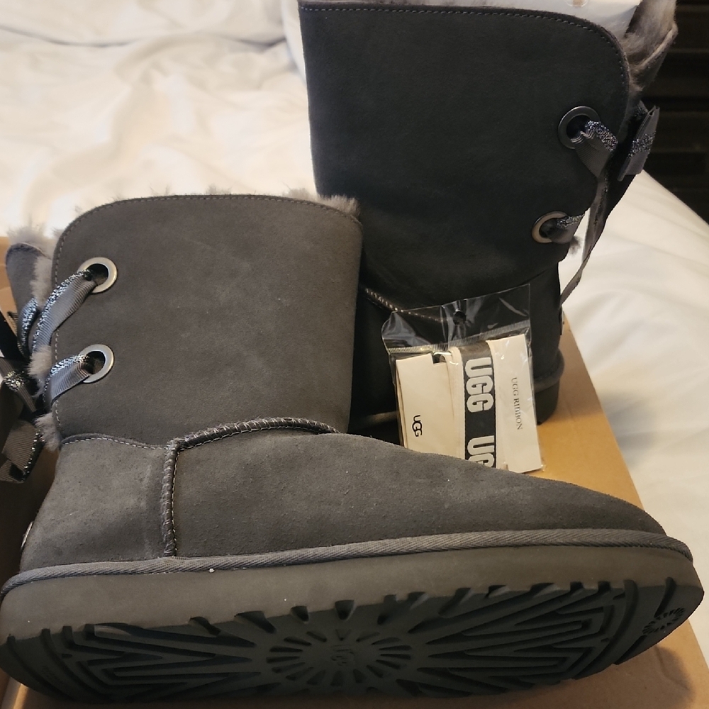 UGG Gray Shearling Boots
